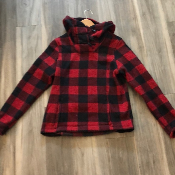 north face plaid pullover women's